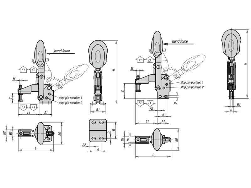 Vertical Safety Interlock+ Locking Clamps Manual Toggle Clamps